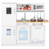 Costway Kids Kitchen Play Set Avec Cuisiniere Lave-vaisselle Four Micro-ondes Amovible