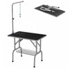 Pawhut Table De Toilettage Pour Chien Avec Bras De Toilettage Reglable En Hauteur De 8 A 39 Pouces, Etagere De Rangement, Table De Toilettage Pliable Pour Chiens De Toutes Tailles, Noir