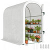 Outsunny Serre Exterieure avec Etageres, Blanc