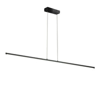 Luminaire suspendu horizontal Array de Dainolite de 36 po en acrylique blanc qui diffuse la lumière, avec fini noir mat et ampoule à DEL de 30 W