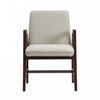 Fauteuil moderne en bois et velours Stella, coloris champagne