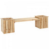 Outsunny Banc De Jardiniere En Bois Avec 2 Jardinieres Pour Patio, Naturel