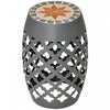 Outsunny Tabouret Decoratif de Jardin, Table d'Appoint en Mosaique, Repose-Pieds, Support pour Plantes