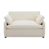 Fauteuil d’appoint surdimensionne Olivia avec coussins, blanc
