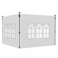 Outsunny 2 Panneaux Lateraux Avec Fenetres Pour Auvent Escamotable De 9,8' X 9,8' Ou 9,8' X 13,1', P