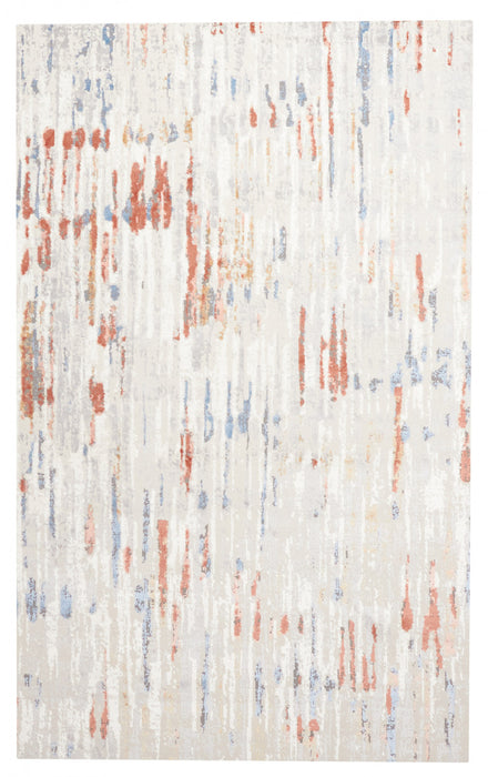 Tapis Contemporain/Moderne Juniper 5'0\" x 8'0\" en Ivoire