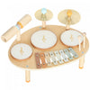 Qaba Ensemble de tambours pour tout-petits, Instruments de musique 4-en-1 avec tambours et xylophone