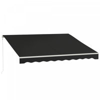 Outsunny Auvent Electrique Retractable 10' X 12' Avec Telecommande, Noir