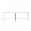 Console contemporaine moderne Celine 180 cm en blanc (2 etageres)