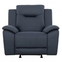 Fauteuil bercant inclinable electrique Sutton de 42 po rembourre - Bleu