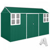 Outsunny Abri de Jardin Metallique 12' x 5,5' avec Porte Verrouillable Vert