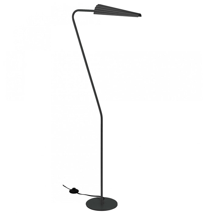 Lampe à pied Cassie de Dainolite avec fini noir mat et 1 ampoule incandescente