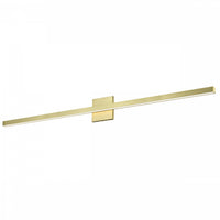 Lumière de coiffeuse Arandel de Dainolite en acrylique givré qui diffuse la lumière, avec fini laiton vieilli et ampoule à DEL de 36 W