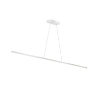 Luminaire suspendu horizontal Array de Dainolite de 48 po en acrylique blanc qui diffuse la lumière, avec fini blanc mat et ampoule à DEL de 30 W