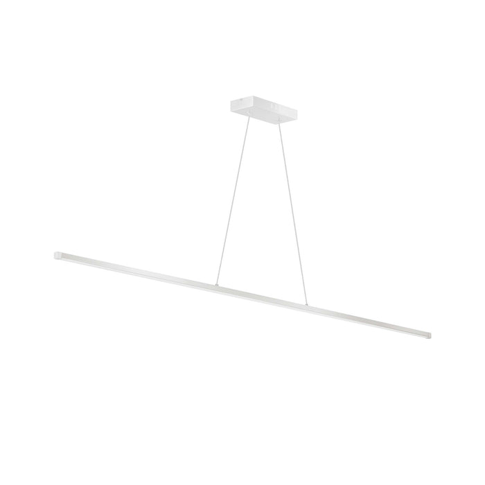 Luminaire suspendu horizontal Array de Dainolite de 48 po en acrylique blanc qui diffuse la lumière, avec fini blanc mat et ampoule à DEL de 30 W