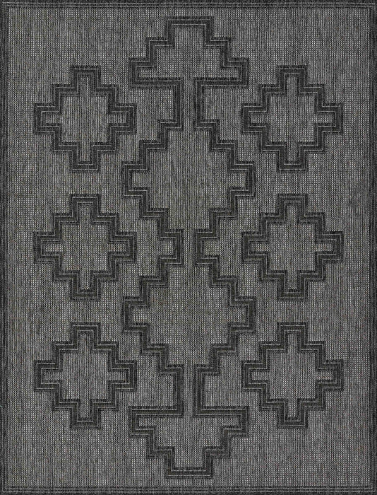Tapis Transitionnel Esina 5'3\" x 7'0\" en Gris
