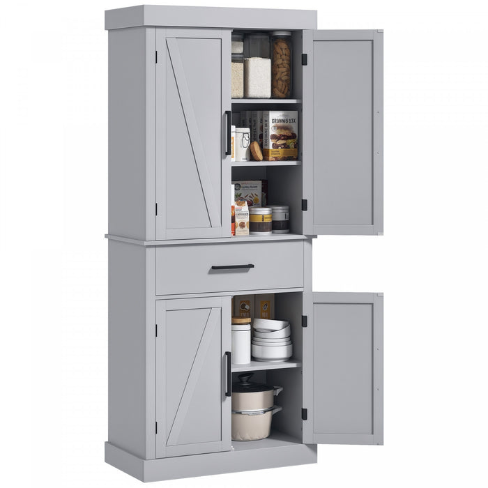 HOMCOM Armoire de rangement de cuisine pour garde-manger de 72 po de haut