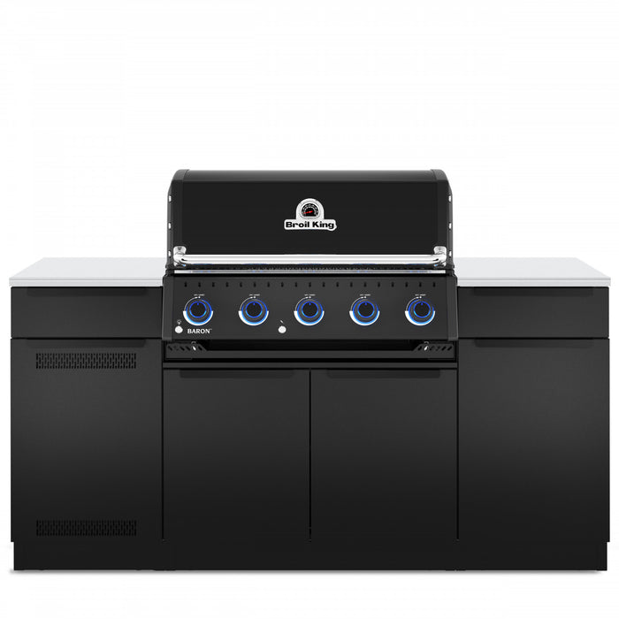Broil King Baron 520i Shadow 4-bruleurs 45 000 BTU Barbecue a gaz naturel encastre - 876817