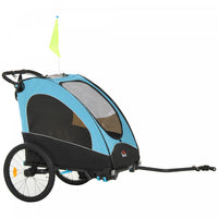 Aosom Remorque De Velo Pour Enfant 3 En1 Poussette De Jogging Pliable Poussette De Bebe 2 Places Ave