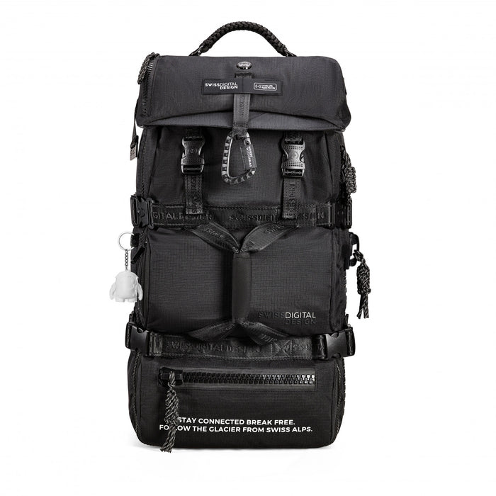 Sac a dos Swissdigital Balerna XL – Sac de 44L, SDD Finder, resistant a l'eau, ecologique, systeme hybride, rangement pour le ski