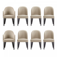 Ensemble de 8 chaises de salle a manger Hillman Modern en sable