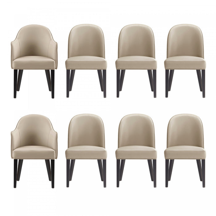 Ensemble de 8 chaises de salle a manger Hillman Modern en sable