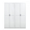 Armoire de rangement Cornelia Modern 30\" en blanc (7 etageres) - Lot de 2