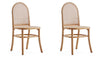 Ensemble 2 chaises de salle à manger Paragon de Manhattan Comfort - naturel et cannage