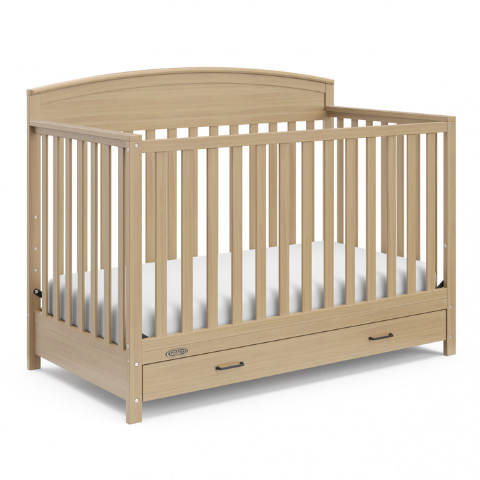 Graco Benton Lit de bebe convertible 5-en-1 avec tiroir - Bois clair