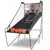 Costway Jeu De Basketball Arcade Panier Compteur Basketball Panier De Basketball Arcade Blanc Et Noir 202 X 107 X 205 Cm En Acier