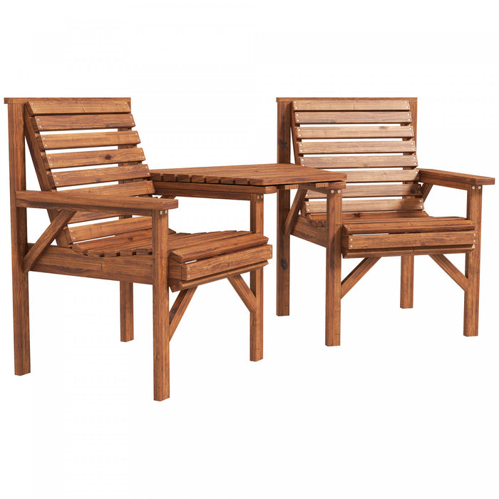 Outsunny Banc Exterieur 3 Pieces Pour Le Jardin, L'arriere-cour, Le Balcon