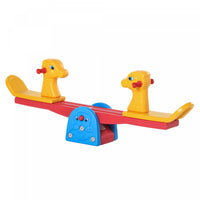 Qaba Balancoire Pour Enfants Bascule De Securite 2 Sieges Avec Poignees Faciles A Saisir Interieur E