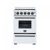 Cuisiniere electrique Loiano de 24 po en blanc, 2,3 pi³ avec tiroir de rangement - FFSEL6099-24WHT
