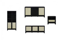  Ensemble de salon Sheridan style milieu du siecle 4 pieces en noir