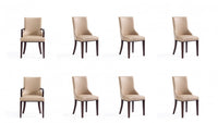 Ensemble moderne de 8 chaises de salle a manger Shubert en beige