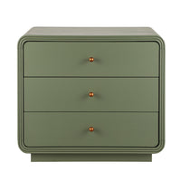 Sophia Table de Nuit Moderne avec Rangement et Tiroir, Vert Olive