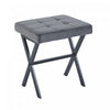 Tabouret d’appoint polyvalent Owen avec pieds en metal, couleur gris