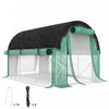 Outsunny Serre tunnel, serre de jardin avec toile d'ombrage, vert