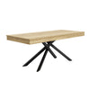 FlexDine Table a Manger Rectangulaire Extensible 55-71 po avec Pieds Croises et Finition Chene, Chene