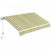 Outsunny Auvent Retractable 10' X 8' Avec Lumieres Led, Uv40+, Jaune/gris