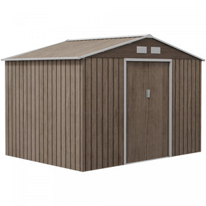 Outsunny Abri De Jardin 9,1' X 6,4' X 6,3' Avec Kit De Fondation En Acier