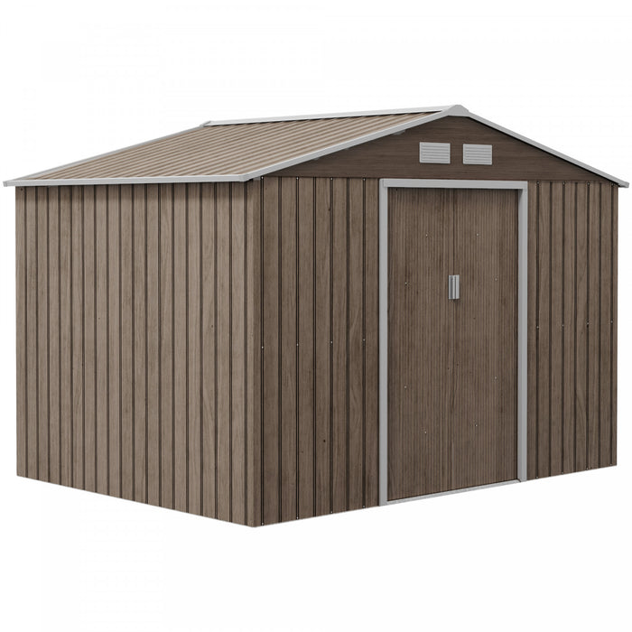 Outsunny Abri De Jardin 9,1' X 6,4' X 6,3' Avec Kit De Fondation En Acier