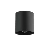 Plafonnier affleuré Theron de Dainolite avec fini noir mat et 1 ampoule