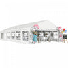Outsunny Grande Tente de Reception 6 x 12 m avec Parois Amovibles, Blanc