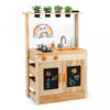 Costway Cuisine De Boue Pour Enfants Avec Des Pots De Plantation Cuisinieres Evier Amovible Panneau Acrylique