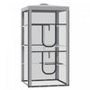 Pawhut Grand Enclos Exterieur Pour Chat Chaton Maison Cage Interieure Chenil Pour Animaux De Compagnie Parc Avec 3 Plateformes Porte 4 Sacs De Sable 39\" X 39\" X 79\"
