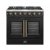 Forno Galiano 36" Black Gas Range, 4.32 cu.ft- FFSGS6444-30BLK | Cuisiniere a gaz noire Galiano 36 pouces, 4,32 pi³ – FFSGS6444-36BLK