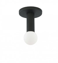 Plafonnier affleuré Adams de Dainolite avec fini noir mat et 1 ampoule