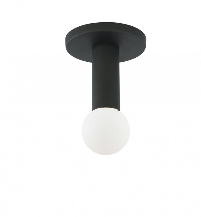 Plafonnier affleuré Adams de Dainolite avec fini noir mat et 1 ampoule