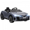 Aosom Audi RS e-tron GT sous licence - Voiture electrique 12V avec telecommande, roues a suspension, demarrage progressif, klaxon, musique, phares, gris
